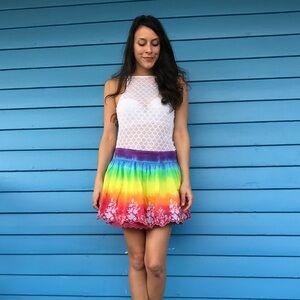 Hollister Hand-Dyed Rainbow Skirt